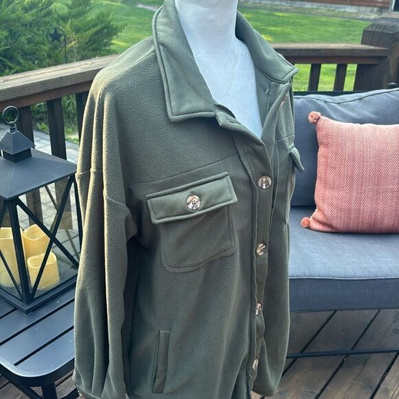 NWT Natural Reflections Fleece shacket - Picture 3 of 14